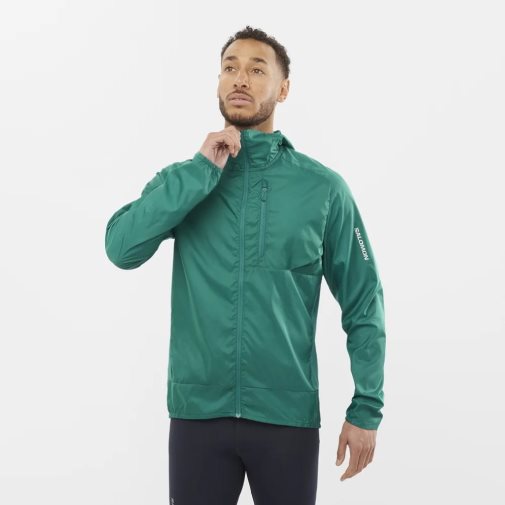 Green Salomon Bonatti Cross Men's Windbreaker | PH 81472S